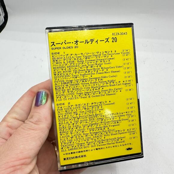 Vintage Japanese cassette tape 1970s Super Oldies 20: Hits of 50's and 60's - Picture 9 of 11